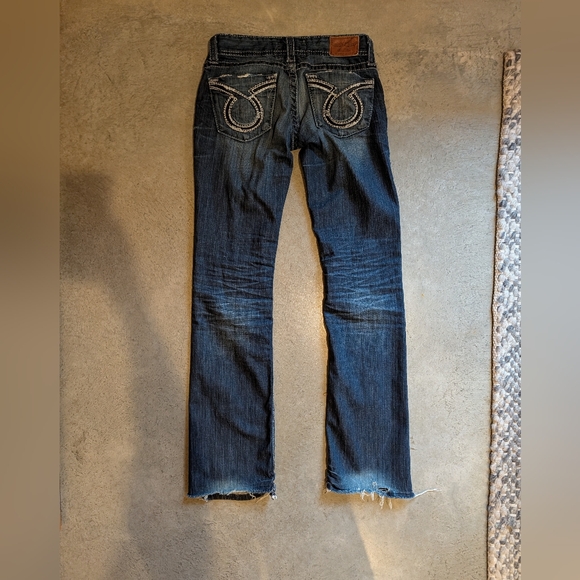 Y2K Big Star Sophie Dark Wash Ultra Low Rise Flare Jeans 29 - Picture 2 of 15